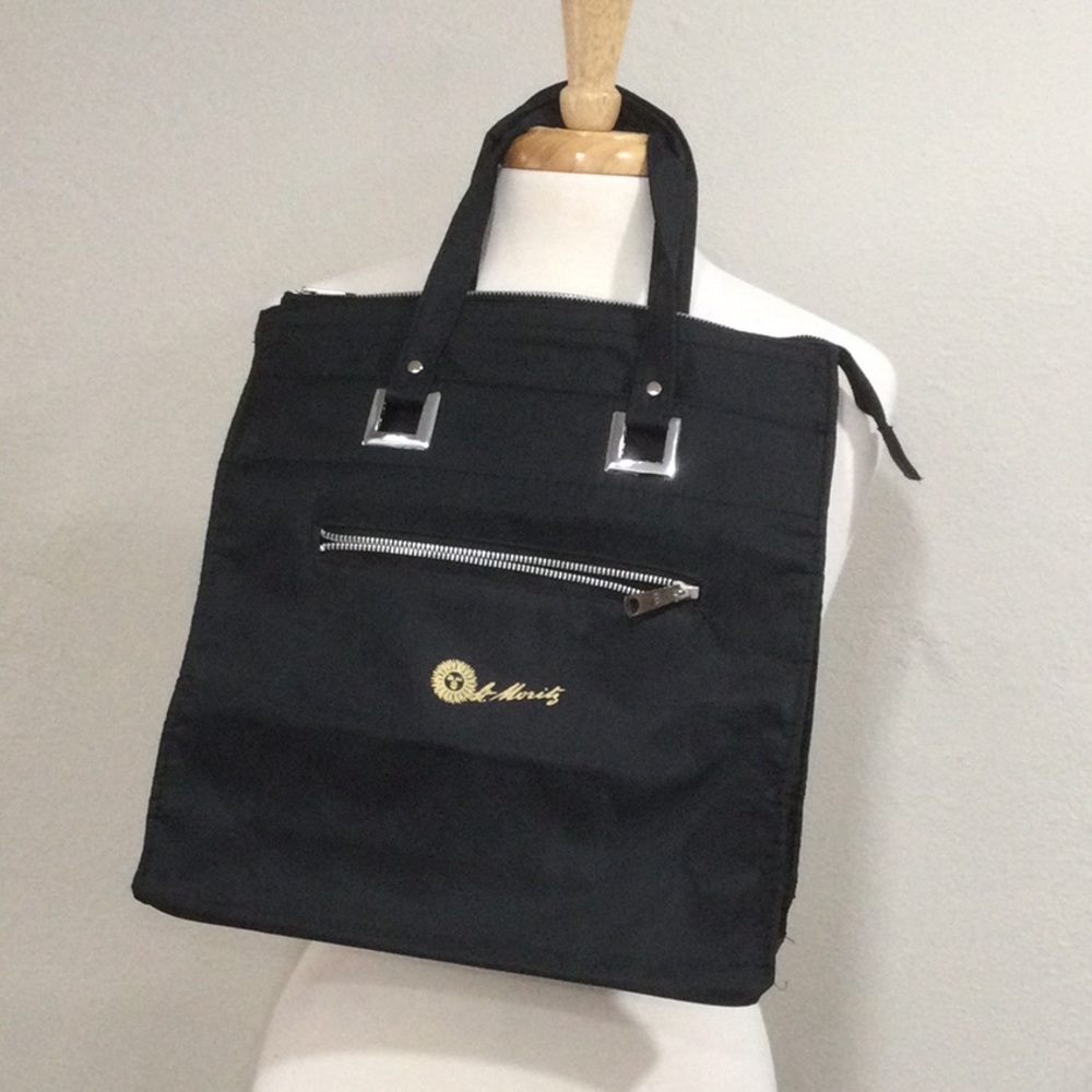 St Moritz Black with Logo Large Handbag/Bookbag/Laptop/Overnight Bag